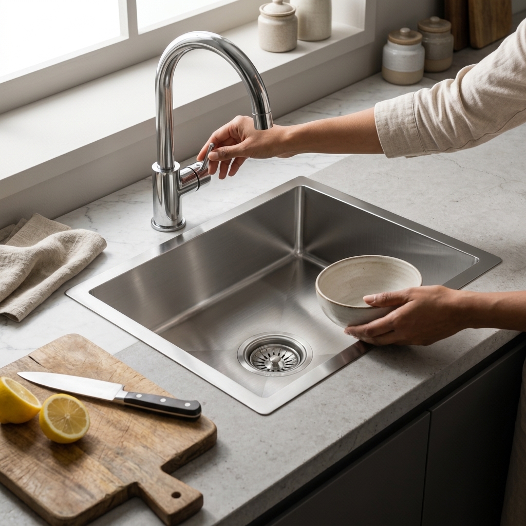 Stainless Steel Kitchen Sink (N01-812WA) thumbnail 3